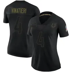 Nike Adam Vinatieri Indianapolis Colts Women's Limited Black 2020 Salute To Service Jersey
