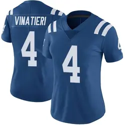 Nike Adam Vinatieri Indianapolis Colts Women's Limited Royal Color Rush Vapor Untouchable Jersey