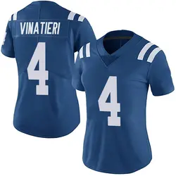 Nike Adam Vinatieri Indianapolis Colts Women's Limited Royal Team Color Vapor Untouchable Jersey