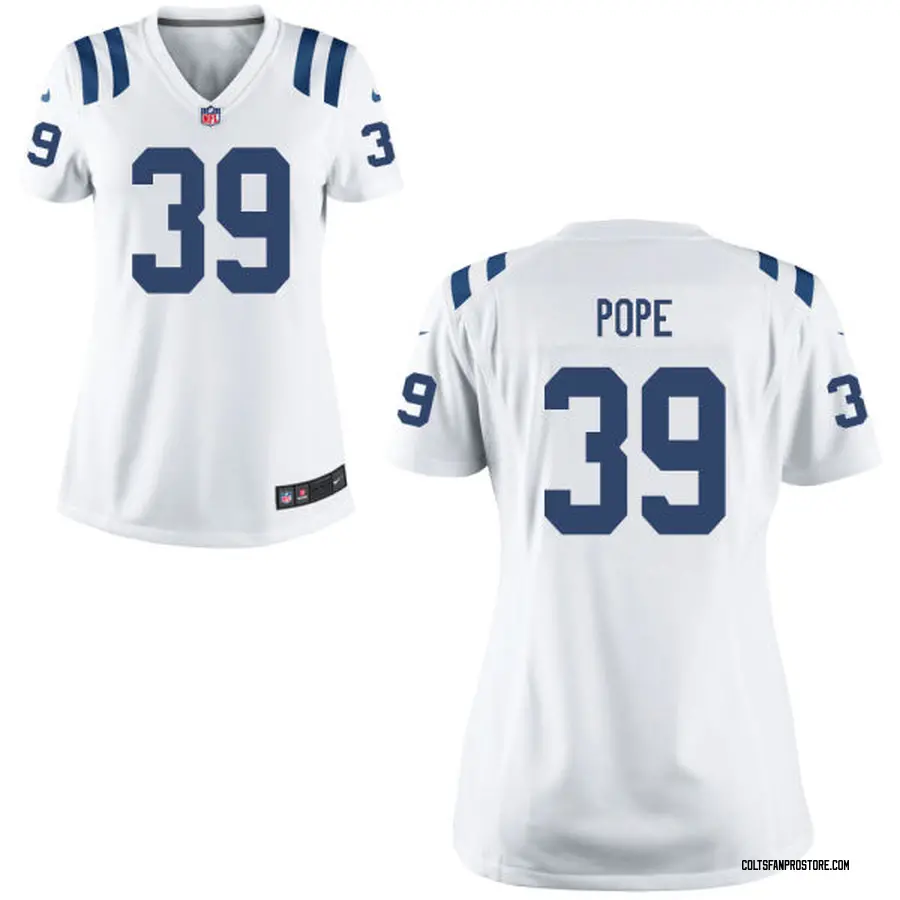 Nike Troymaine Pope Indianapolis Colts Women's Game White Jersey-